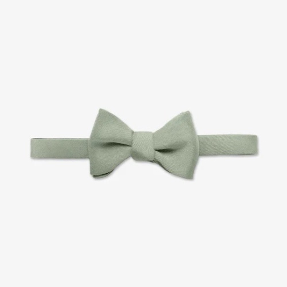 Birdy Grey Bow tie and pocket square - pistachio green